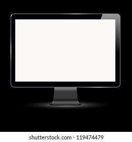 Vector Computer Display On Black Background