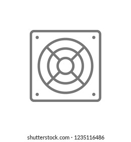Vector computer fan line icon. Symbol and sign illustration design. Isolated on white background