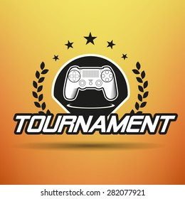 Vector computer game tournament label