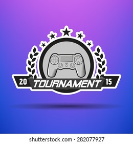 Vector computer game tournament label