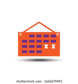 Vector computer graphic flat icon, 64x64 pixel perfect icon, editable icon, small shadow on white background