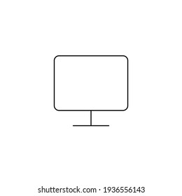 icono de la computadora vectorial aislado en fondo blanco