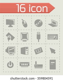 Vector Computer icon set