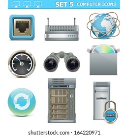 Vector Computer Icons Set 5