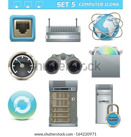 Vector Computer Icons Set 5