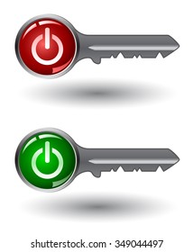  Vector computer key.