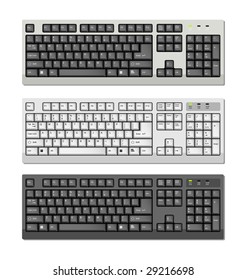 Vector Computer keyboards with ENG letters