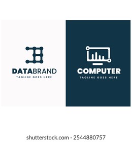 Ilustración de icono de Plantilla de logotipo de reparación de computadora de Vector y computadora portátil