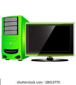 Vector computer and monitor.