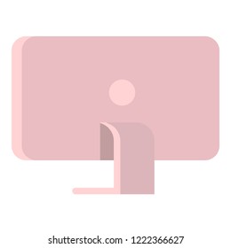 Vector of a computer monitor pink