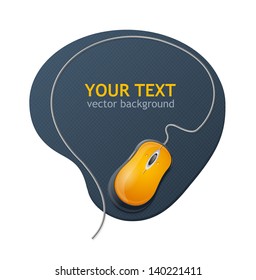 Vector computer mouse text