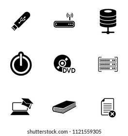 vector computer network set. mobile business icons, communication sign symbols - information technology elements
