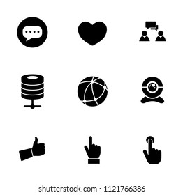 Vector computer networking icons set - computer internet technology web data. global communication icons