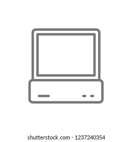 Vector computer, pc, console line icon. Symbol and sign illustration design. Isolated on white background