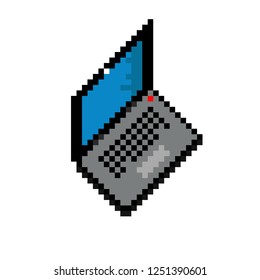vector of computer in pixel style