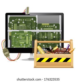 Vector Computer Repair with Toolbox