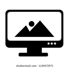 Vector computer screen with black background, and can be adjusted according to need
