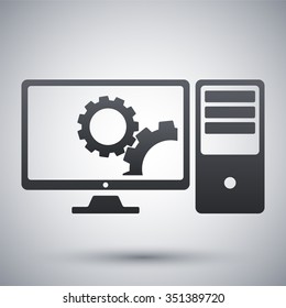 Vector Computer Settings Icon