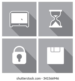 Vector computer and web icons set.