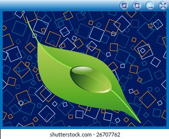 Vector computer window with background;