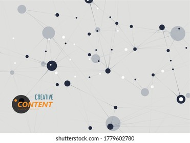 Vector concept art. Innovation technology concept. Technology design. Abstract black background. Geometric template