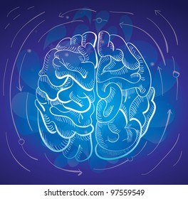 vector concept - brain and creativity