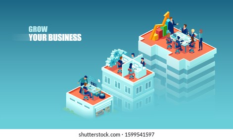 Vector concept of a business growth and financial success  