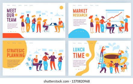 Vector concept business illustrations. People resolve problems,  do business, make decisions, communicate. Great design for presentation, web, internet, advertisement. Landing page template.