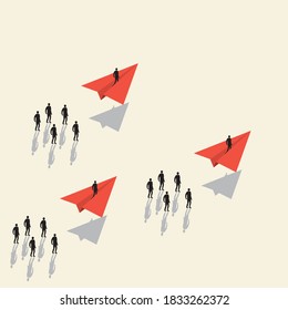 Vector concept of business opportunity, path choice or obstacle. Ideas for Businessmen. Strategy of action and future career success.minimalist design, Vector