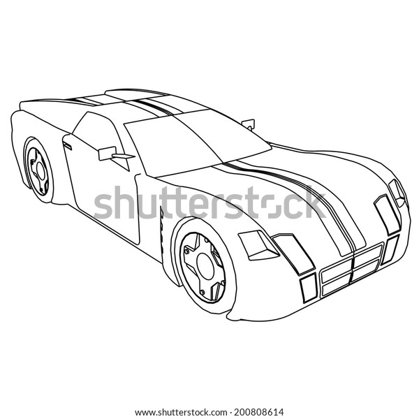 Vector Concept Car Design Stock Vektorgrafik Lizenzfrei