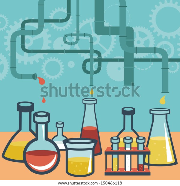 Download Vector Concept Chemistry Science Research Design Stock Vector (Royalty Free) 150466118