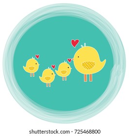 Vector concept chicken idea for background and card. 