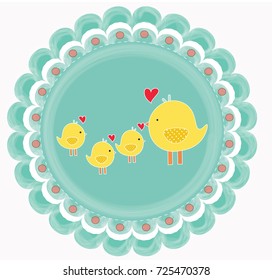 Vector concept chicken logo design for background and greeting card. 