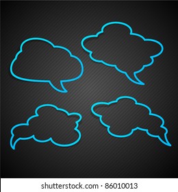 Vector Concept communicator with app icons.