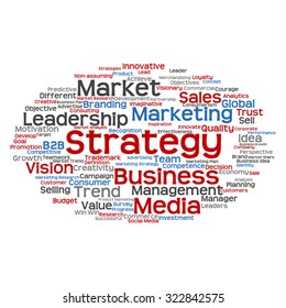 Vector concept or conceptual abstract business success or marketing word cloud or wordcloud isolated on white background 