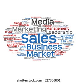 Vector concept or conceptual abstract business success or marketing word cloud or wordcloud isolated on white background 