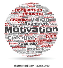 Vector concept or conceptual abstract creative business word cloud on white background, metaphor to teamwork, innovation, possible, creativity, leadership, management, successful, corporate, strategy