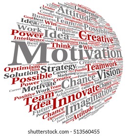 Vector concept or conceptual abstract creative business word cloud on white background metaphor to teamwork, innovation, possible, creativity, leadership, management, successful, corporate, strategy