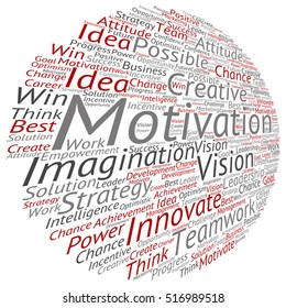 Vector concept or conceptual abstract creative business word cloud on white background metaphor to teamwork, innovation, possible, creativity, leadership, management, successful, corporate, strategy