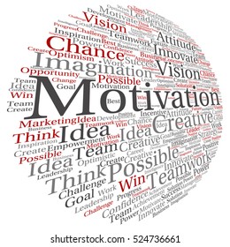 Vector concept or conceptual abstract creative business word cloud on white background metaphor to teamwork, innovation, possible, creativity, leadership, management, successful, corporate, strategy