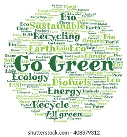 Vector concept or conceptual abstract green ecology and conservation word cloud text on white background, metaphor to environment, recycle, earth, alternative, protection, energy, eco friendly or bio