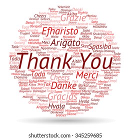 Vector concept or conceptual abstract thank you word cloud, different languages or multilingual for education or thanksgiving day, metaphor to appreciation, multicultural, friendship, tourism travel