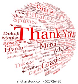 Vector concept or conceptual abstract thank you word cloud in different languages or multilingual for education or Thanksgiving Day, metaphor to appreciation, multicultural, friendship, tourism travel