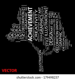 Vector concept or conceptual abstract tree shape isolated on black background metaphor to design, graphic, nature, child, young, idea, style, creative, fashion, artist, art, decor abstract project