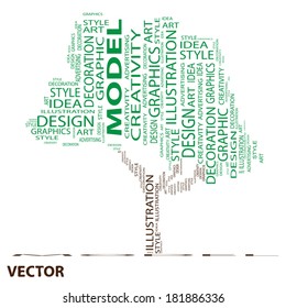 Vector concept or conceptual abstract tree shape isolated on white background metaphor to design, graphic, nature, child, young, idea, style, creative, fashion, artist , art, decor abstract project