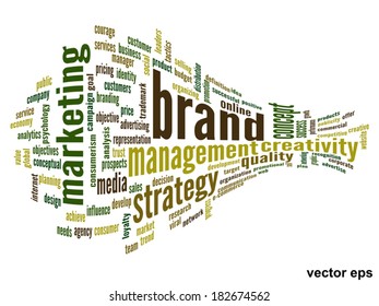 Vector concept or conceptual abstract word cloud on white background as metaphor for business, trend, media, focus, market, value, product, advertising or customer. Also for corporate wordcloud
