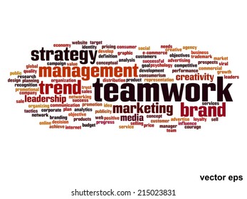 Concepto vectorial o nube conceptual abstracta de palabras sobre fondo blanco como metáfora para negocios, tendencias, medios, enfoque, mercado, valor, producto, publicidad o cliente. También para la nube de palabras corporativa