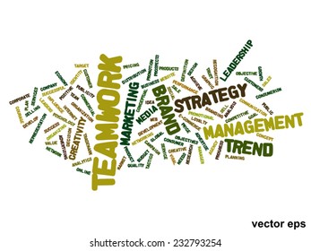Conceito vetorial ou palavra abstrata conceitual nuvem no fundo branco como metáfora para negócios, tendência, mídia, foco, mercado, valor, produto, publicidade ou cliente. Também para nuvem de palavras corporativa