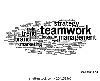Vector concept or conceptual abstract word cloud on white background as metaphor for business, trend, media, focus, market, value, product, advertising or customer. Also for corporate wordcloud