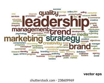 Concepto vectorial o nube conceptual abstracta de palabras sobre fondo blanco como metáfora para negocios, tendencias, medios, enfoque, mercado, valor, producto, publicidad o cliente. También para la nube de palabras corporativa